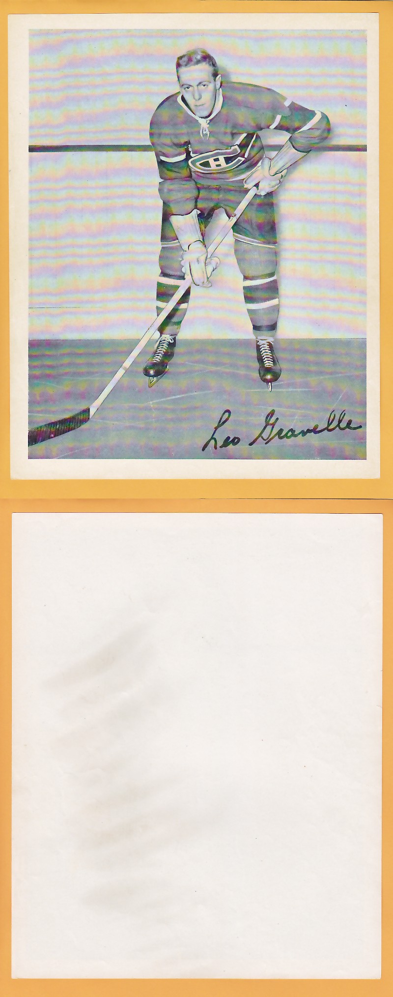 1945-54 QUAKER OATS PHOTO LEO GRAVELLE V.1 photo 1945-54 QUAKER OATS PHOTO LEO GRAVELLE V.1 photo